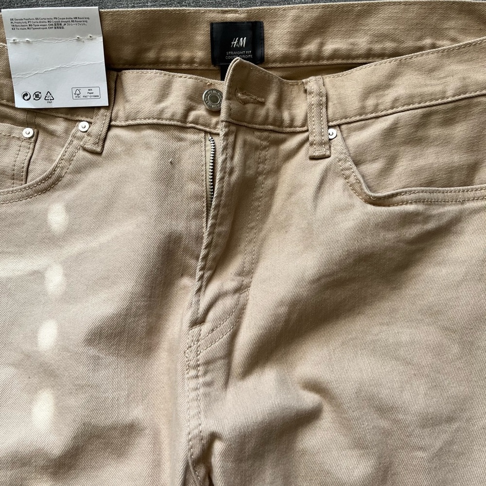 H&M Men's Beige Slim Jeans